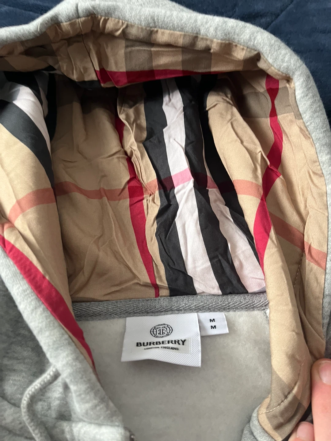 Burberry London England Grey Zip Hoodie - Size M - photo 2