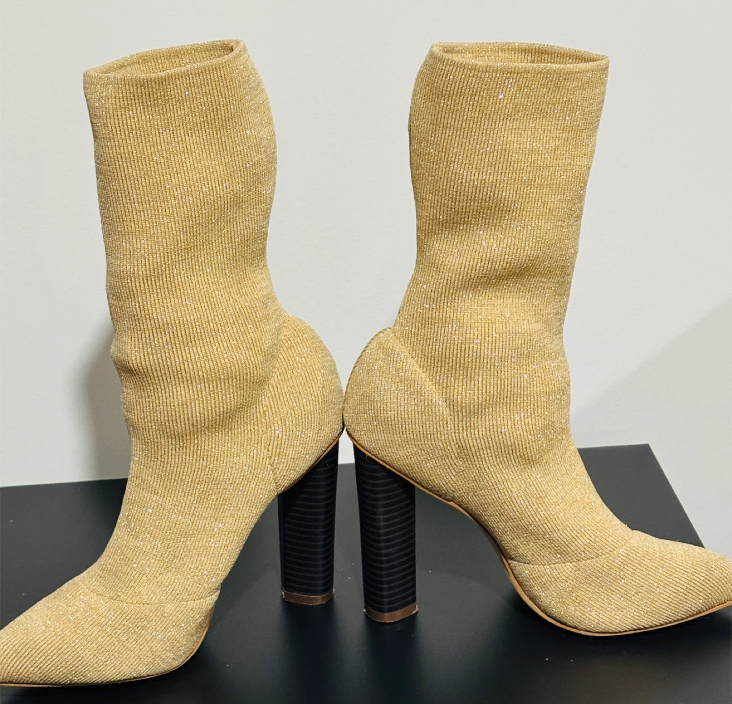Gold Sparkly Sock Boots – Stylish & Trendy - photo 2