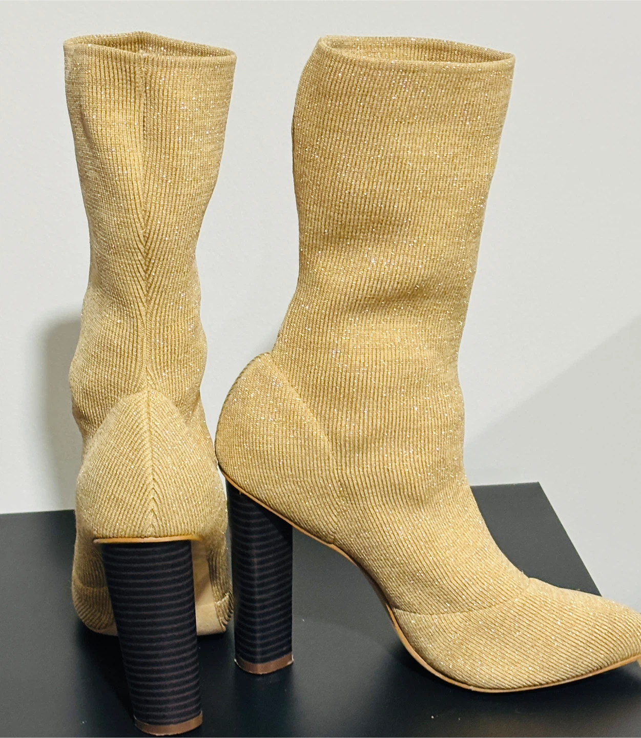 Gold Sparkly Sock Boots – Stylish & Trendy - photo 3