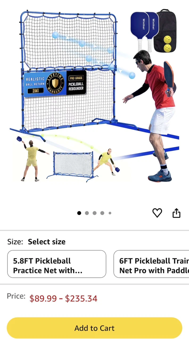 5.8FT Pickleball Practice Net