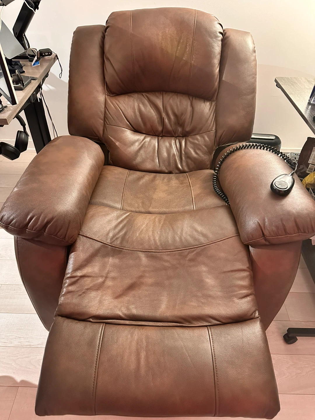 Brown Leather Recliner Chair