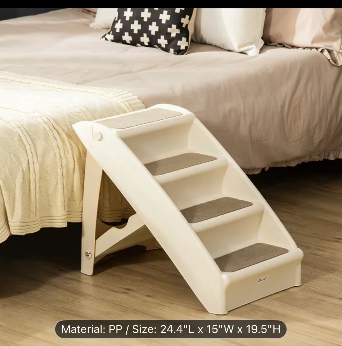 4-Level Foldable Pet Stairs - 24.4" x 15" x 19.5" - photo 3