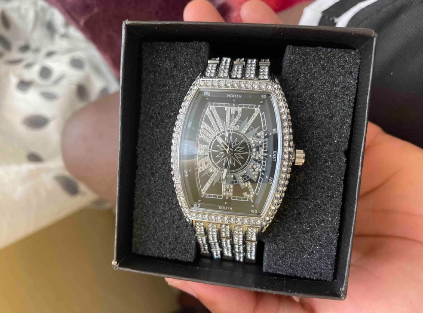 Blinged-Out Silver Wristwatch - photo 5