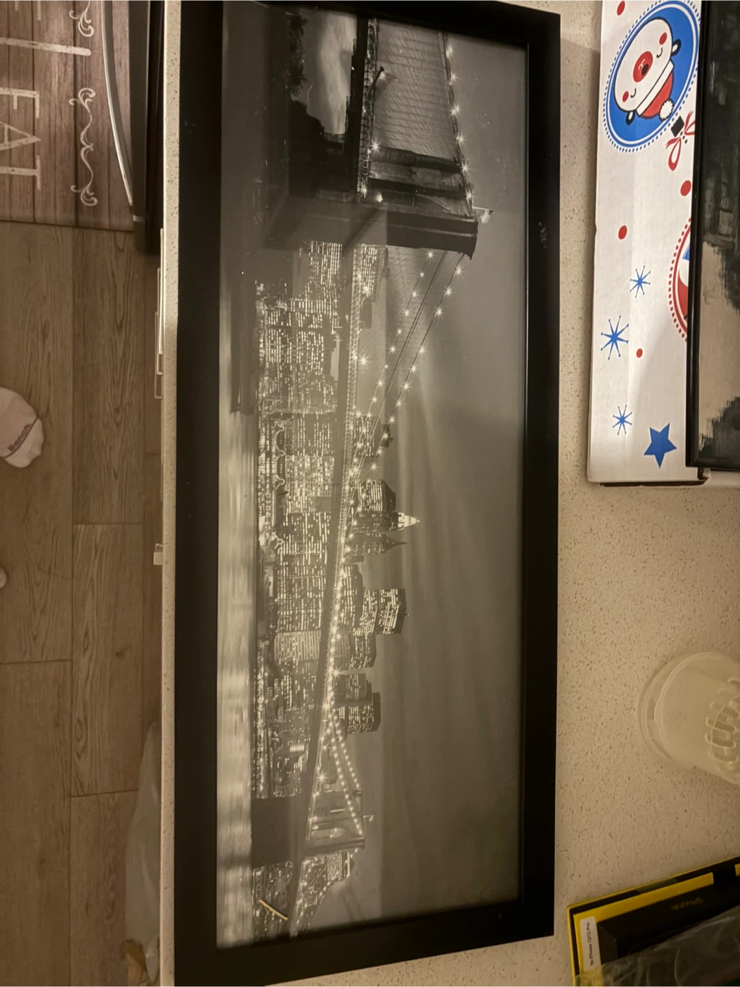 Framed Black and White Cityscape Print - photo 2