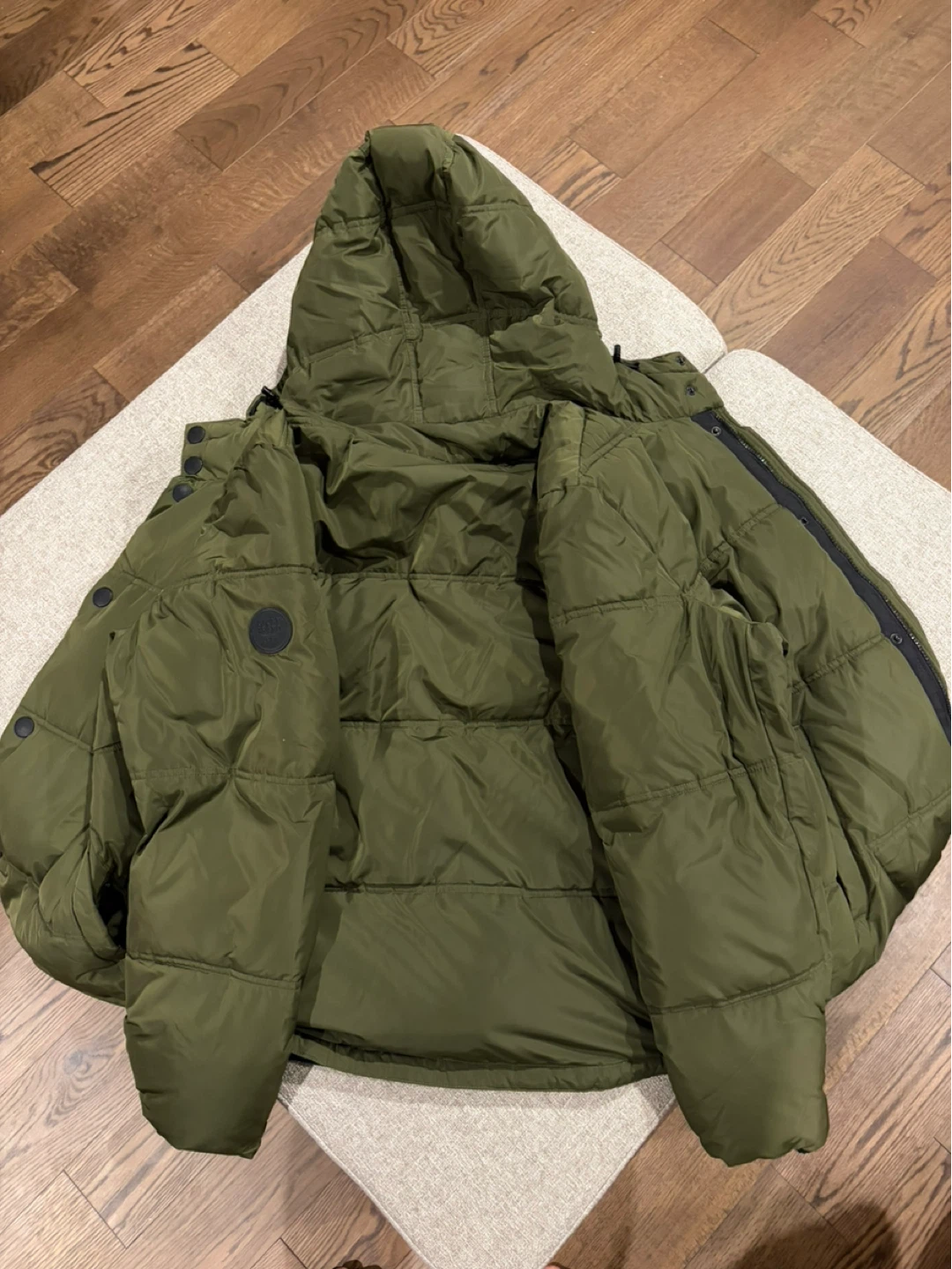 Lucky Brand Olive Puffer Jacket - Size M