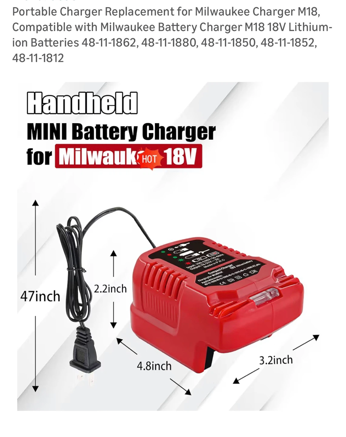 Brand New Milwaukee M18 Battery Charger - photo 2