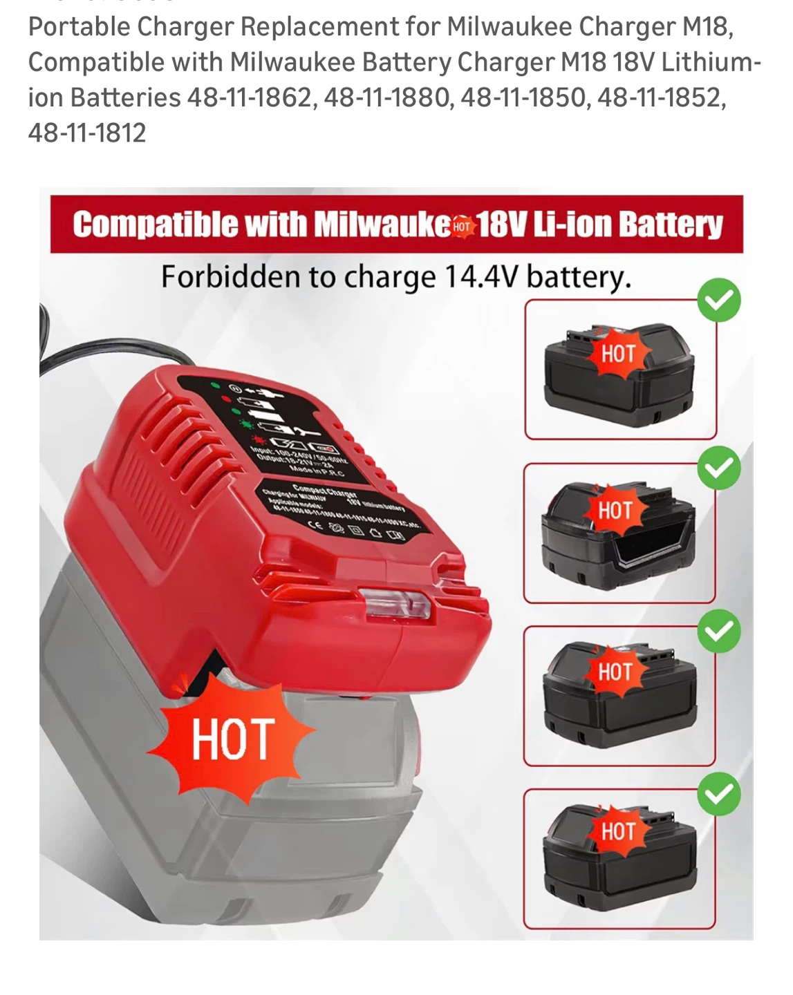 Brand New Milwaukee M18 Battery Charger - photo 3