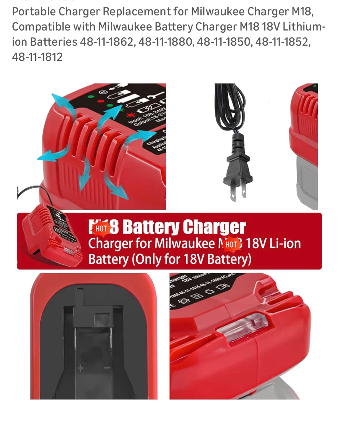 Brand New Milwaukee M18 Battery Charger - photo 5