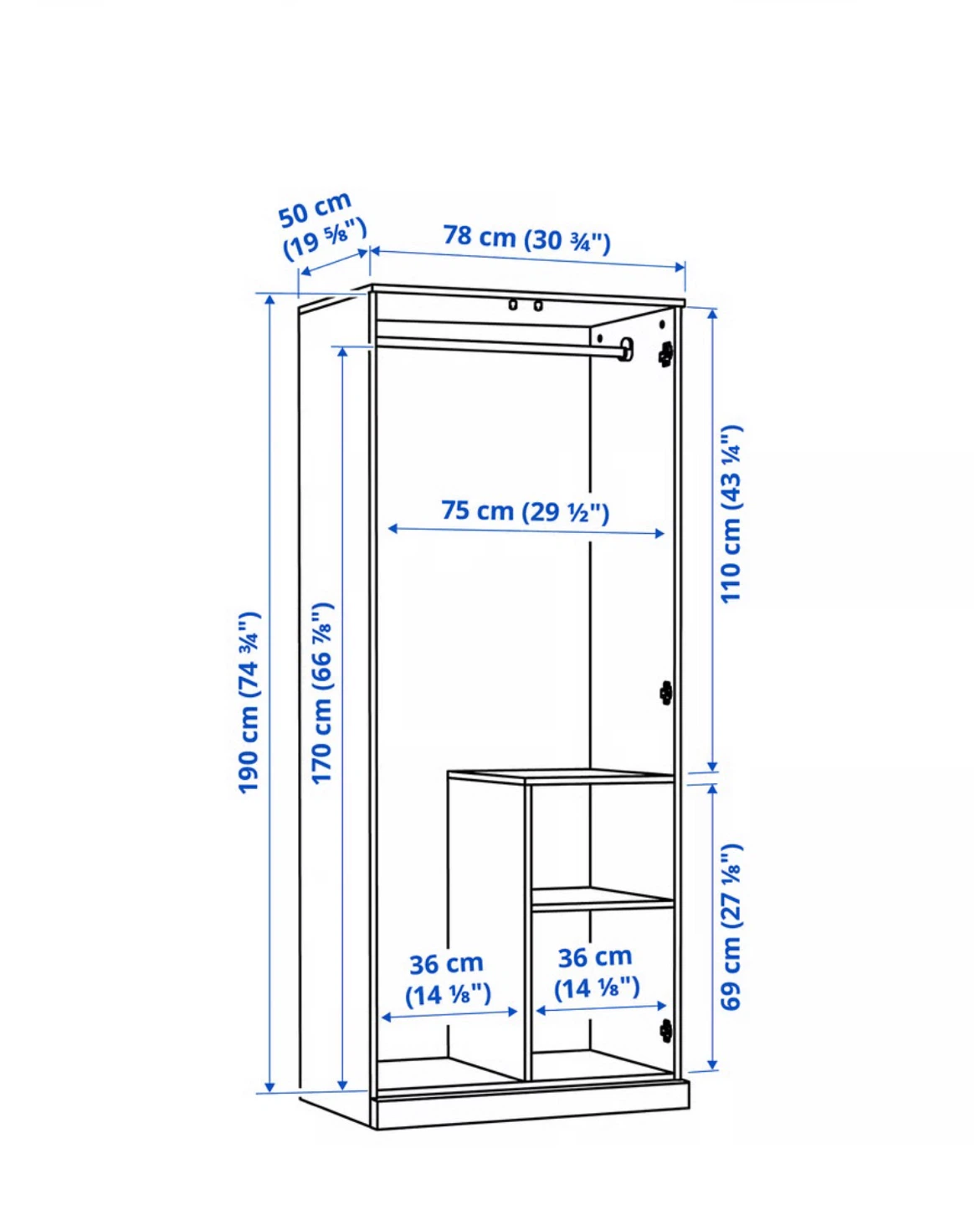 IKEA wardrobe/closet - Black - photo 3