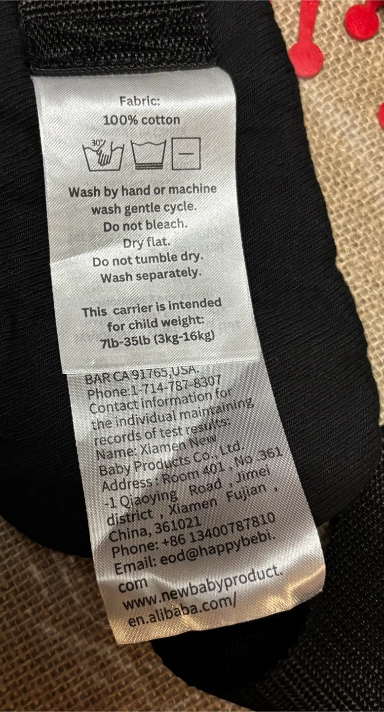 West Place Baby Carrier - Black, Cotton - photo 5