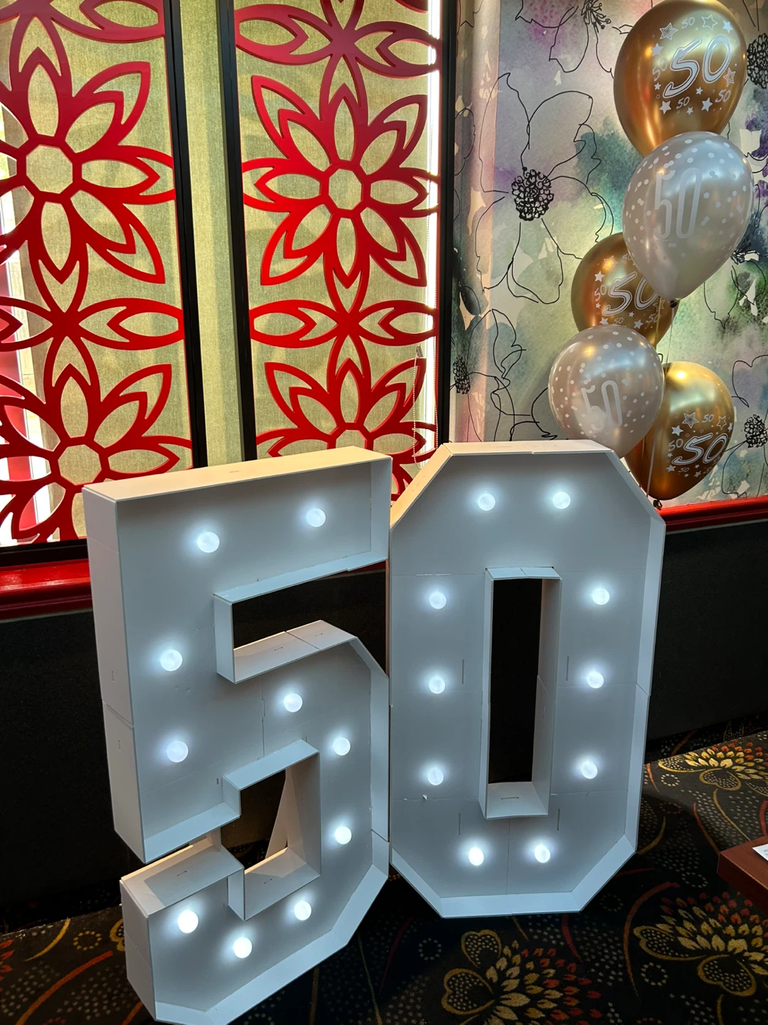 Light-Up Number 50 Party Decor
