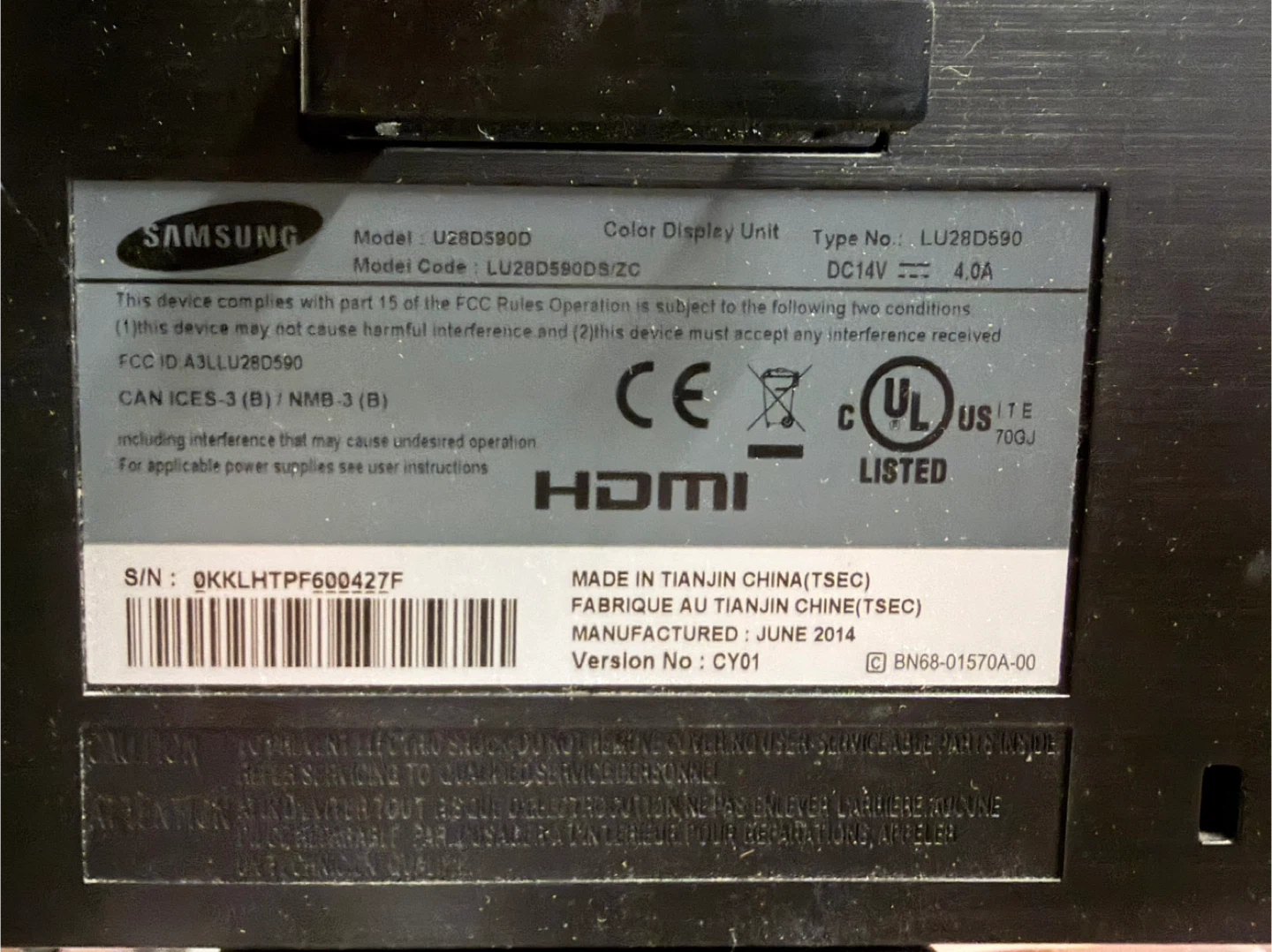 Samsung U28D590D 28" 4K Monitor - photo 2