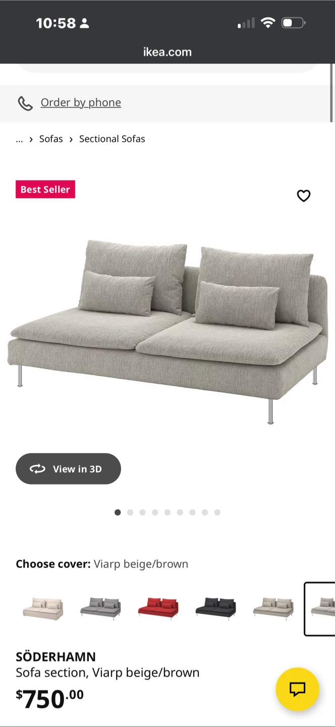 CURBSIDE ALERT IKEA SÖDERHAMN Sofa Section - photo 3
