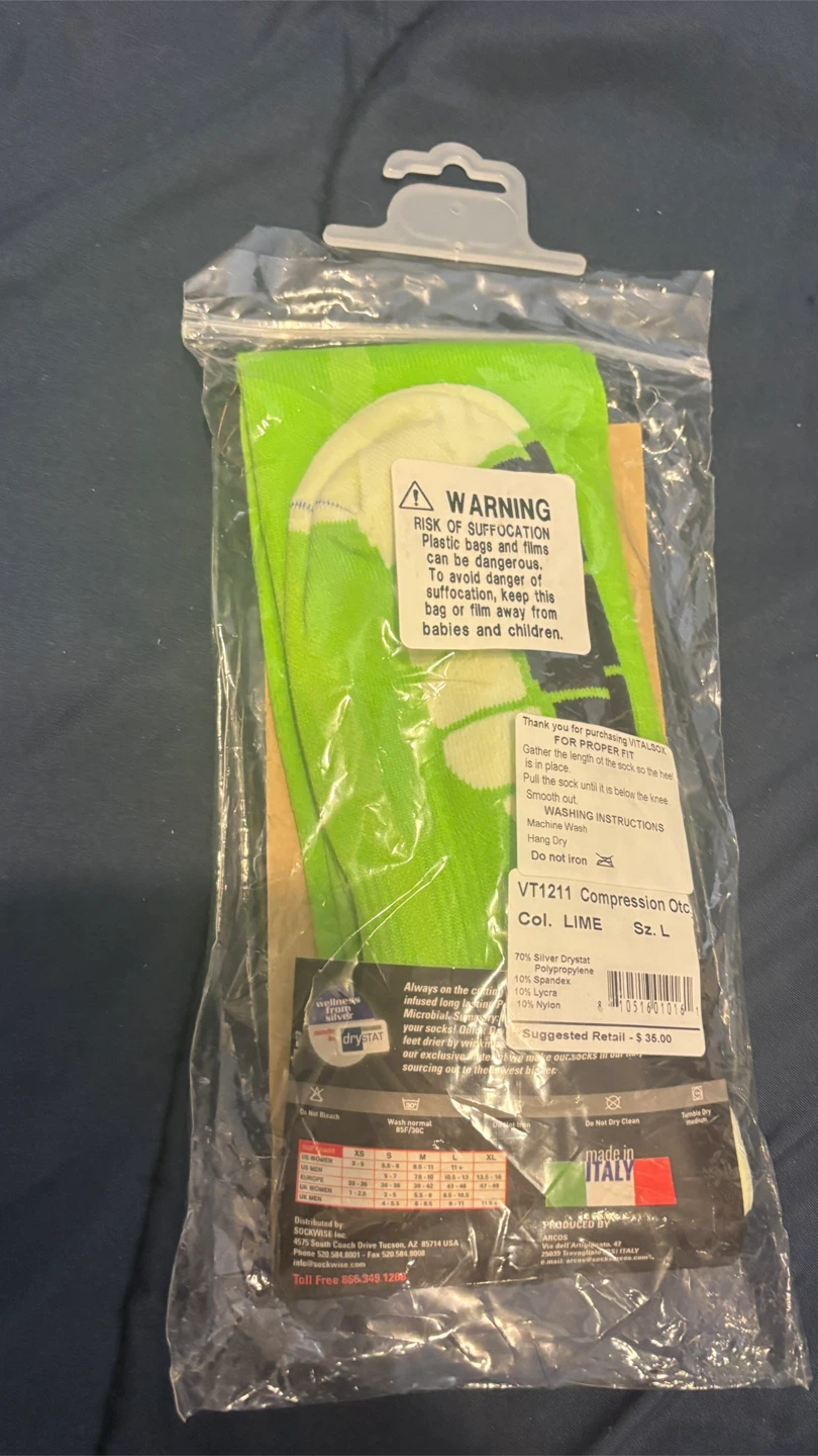 New Vitalsox Graduated Compression Socks - Lime Green - photo 2
