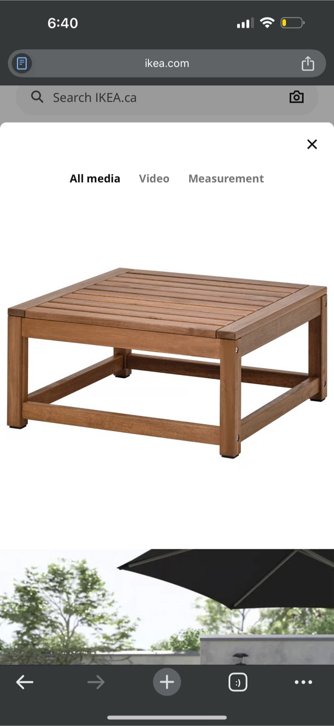 IKEA Applaro Brown Outdoor Coffee Table - photo 4
