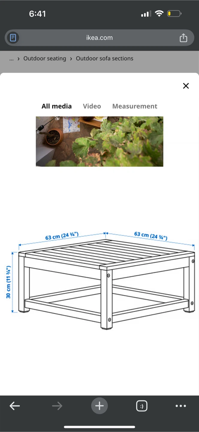 IKEA Applaro Brown Outdoor Coffee Table - photo 5