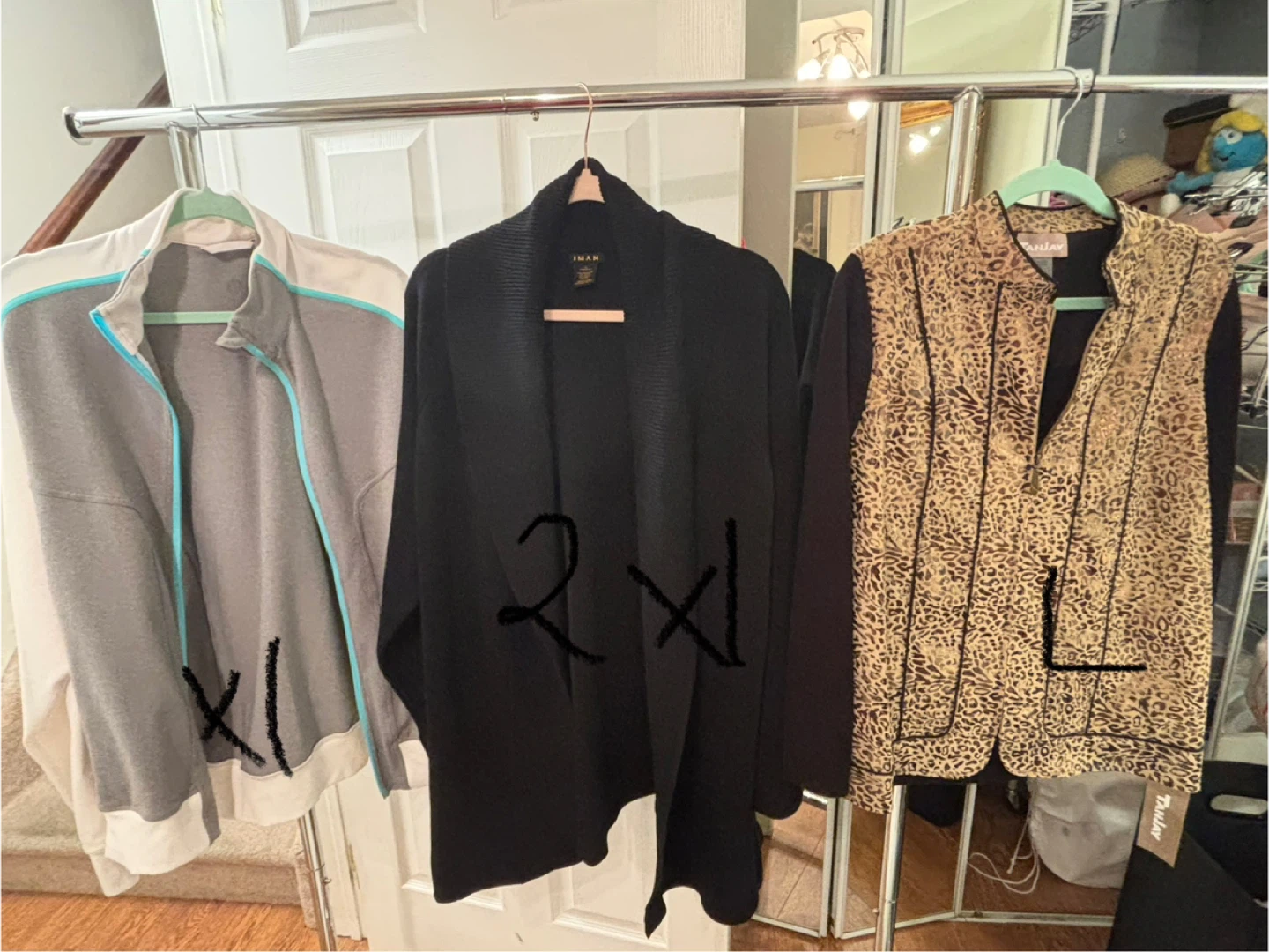 IMAN heavy Black sweater jacket (2XL) & More