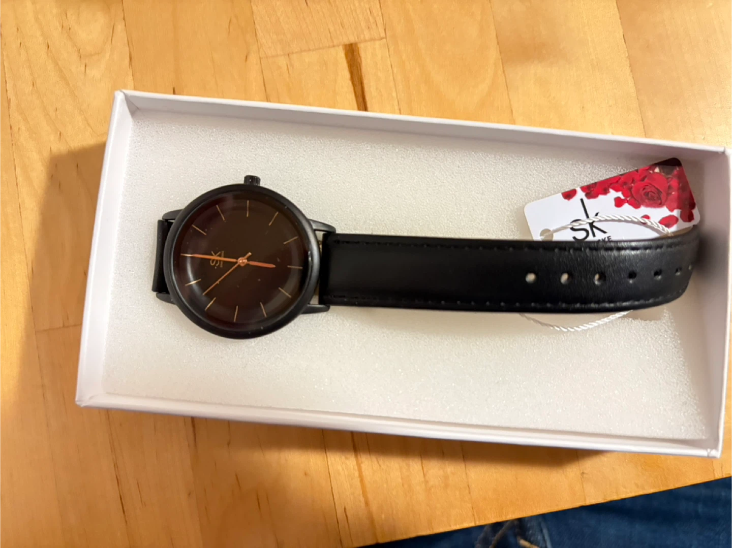 Shengke Women's Minimalist Black Leather Watch - New - photo 2
