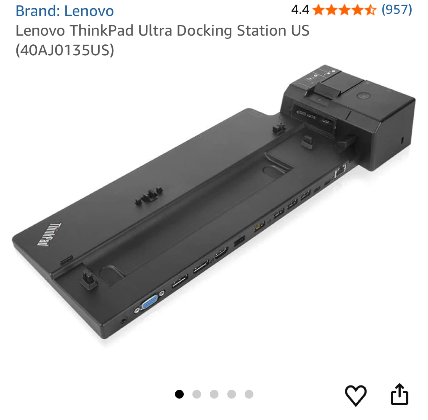 Lenovo ThinkPad Ultra Docking Station (40AJ0135US) - photo 2