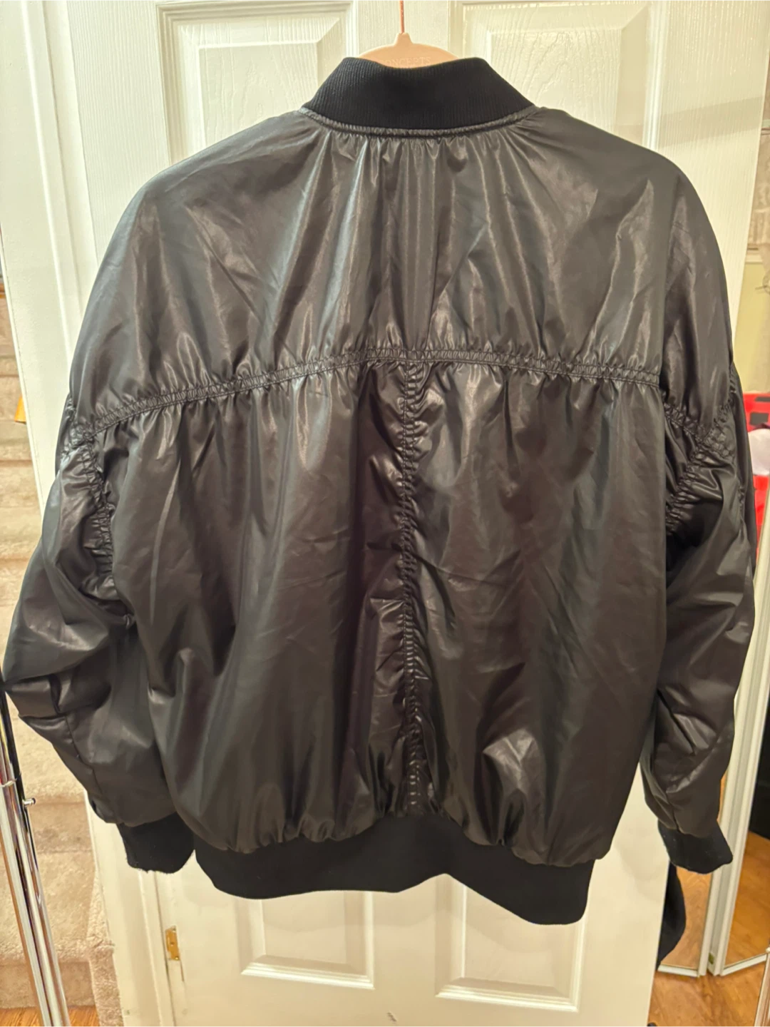 Old Navy Black Water-Resistant Bomber Jacket - Size L - photo 2