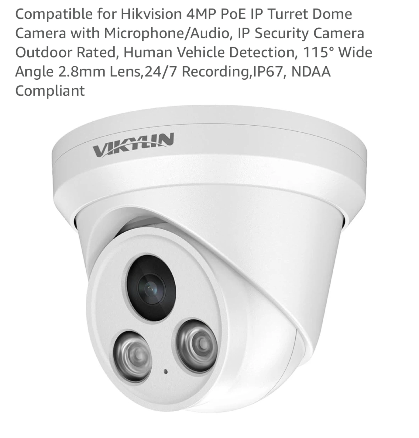 VIKYLIN 5MP PoE IP Camera - Ivory White