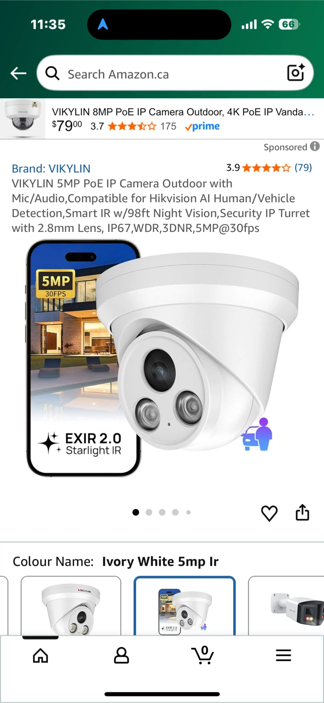 VIKYLIN 5MP PoE IP Camera - Ivory White - photo 4