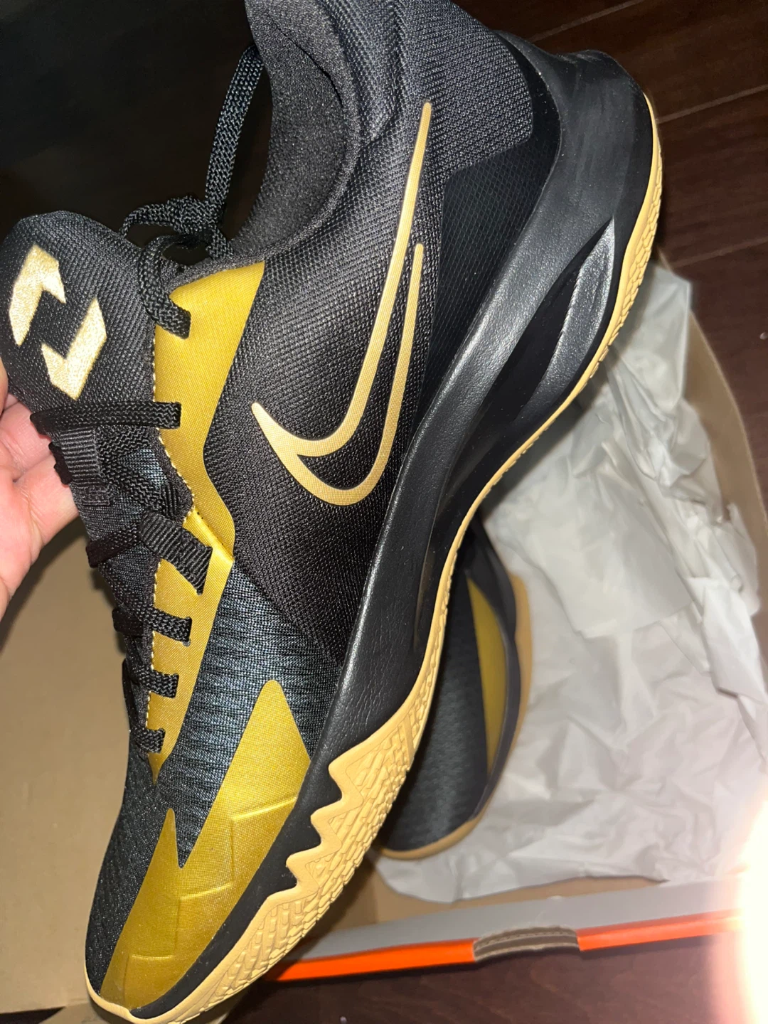 Nike Precision VI Black/Gold, Size 11 - photo 2