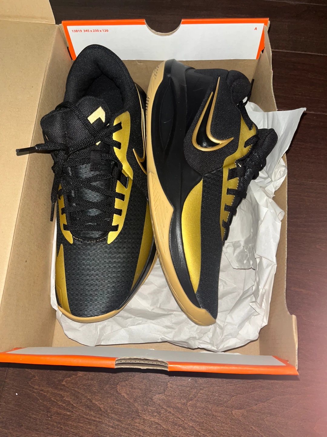 Nike Precision VI Black/Gold, Size 11