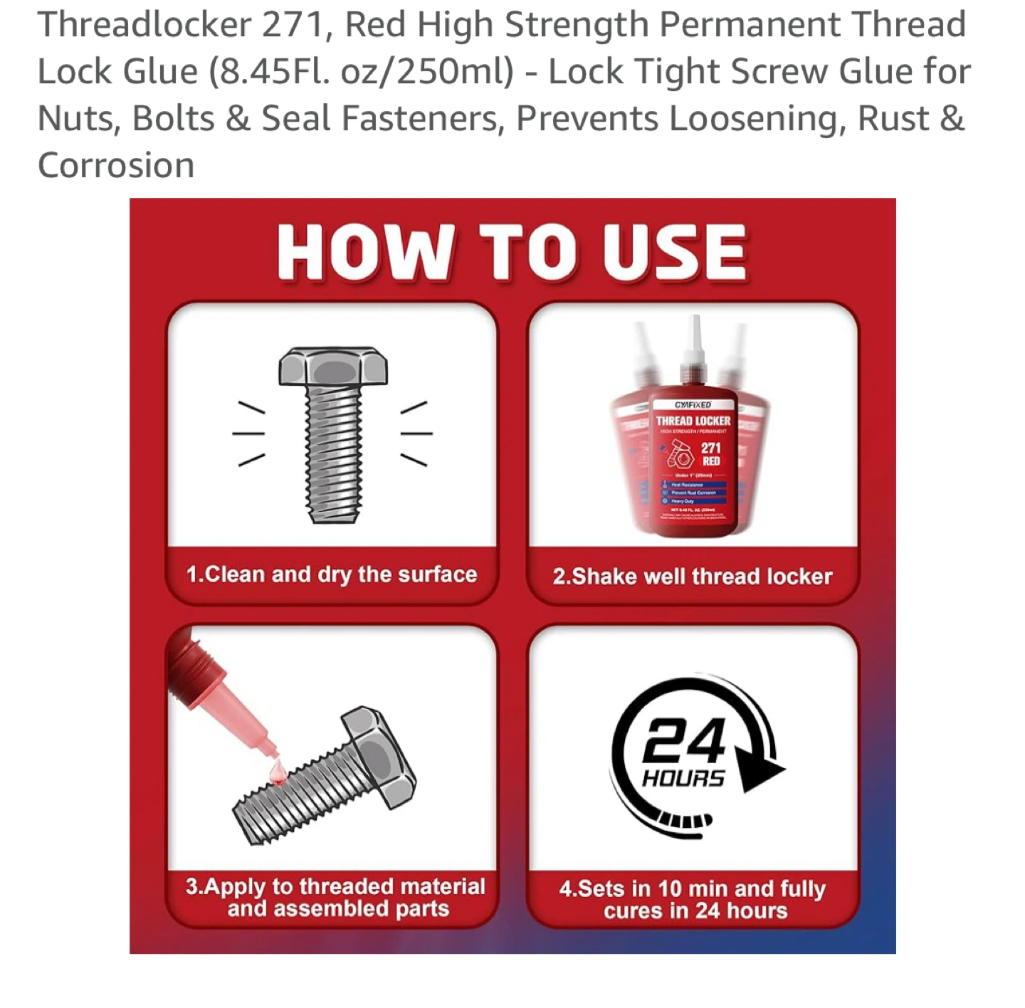 CYAFIXED Thread Locker 271 - NEW - photo 5