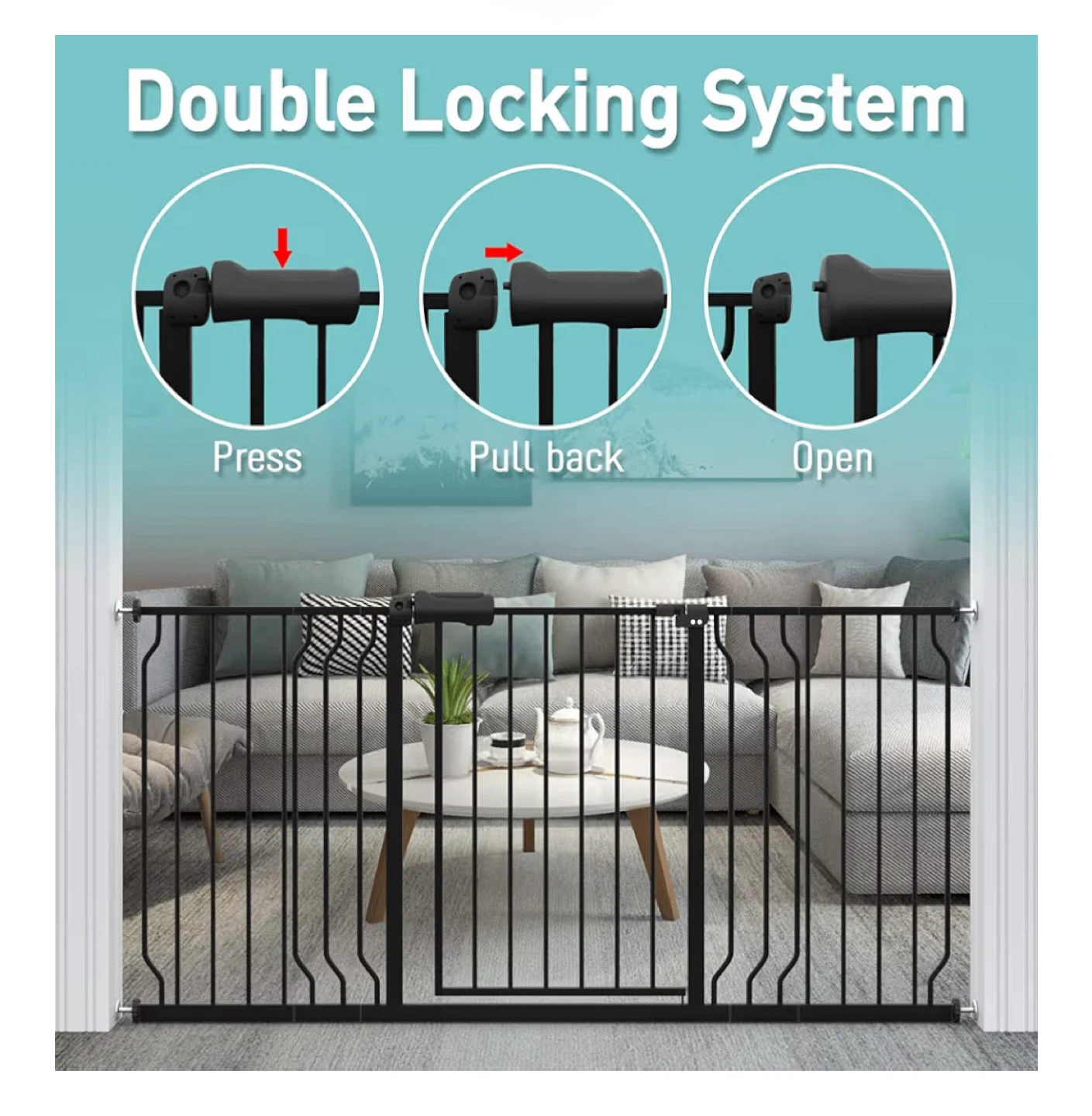 Baby Gate - Fits 71.65-85.83 inch Openings - photo 3