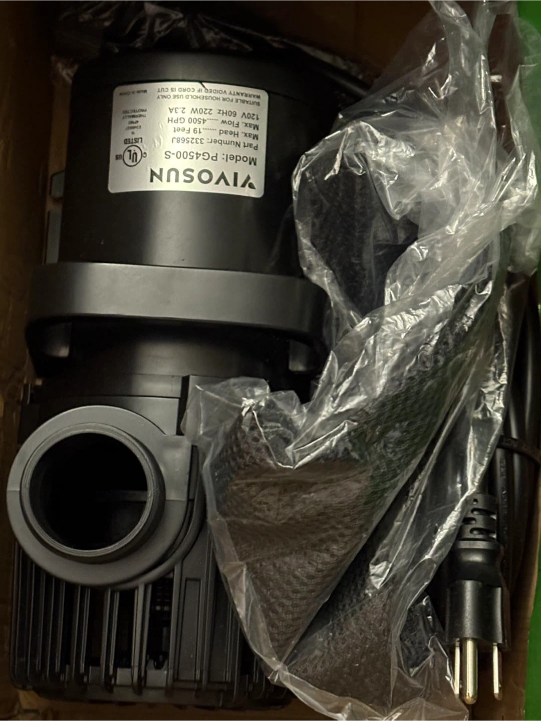 VIVOSUN 4500 GPH Submersible Water Pump - New - photo 2