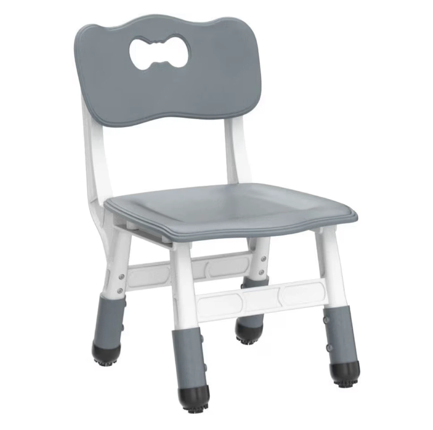 Adjustable Height Kids Chair, Grey & White - photo 3