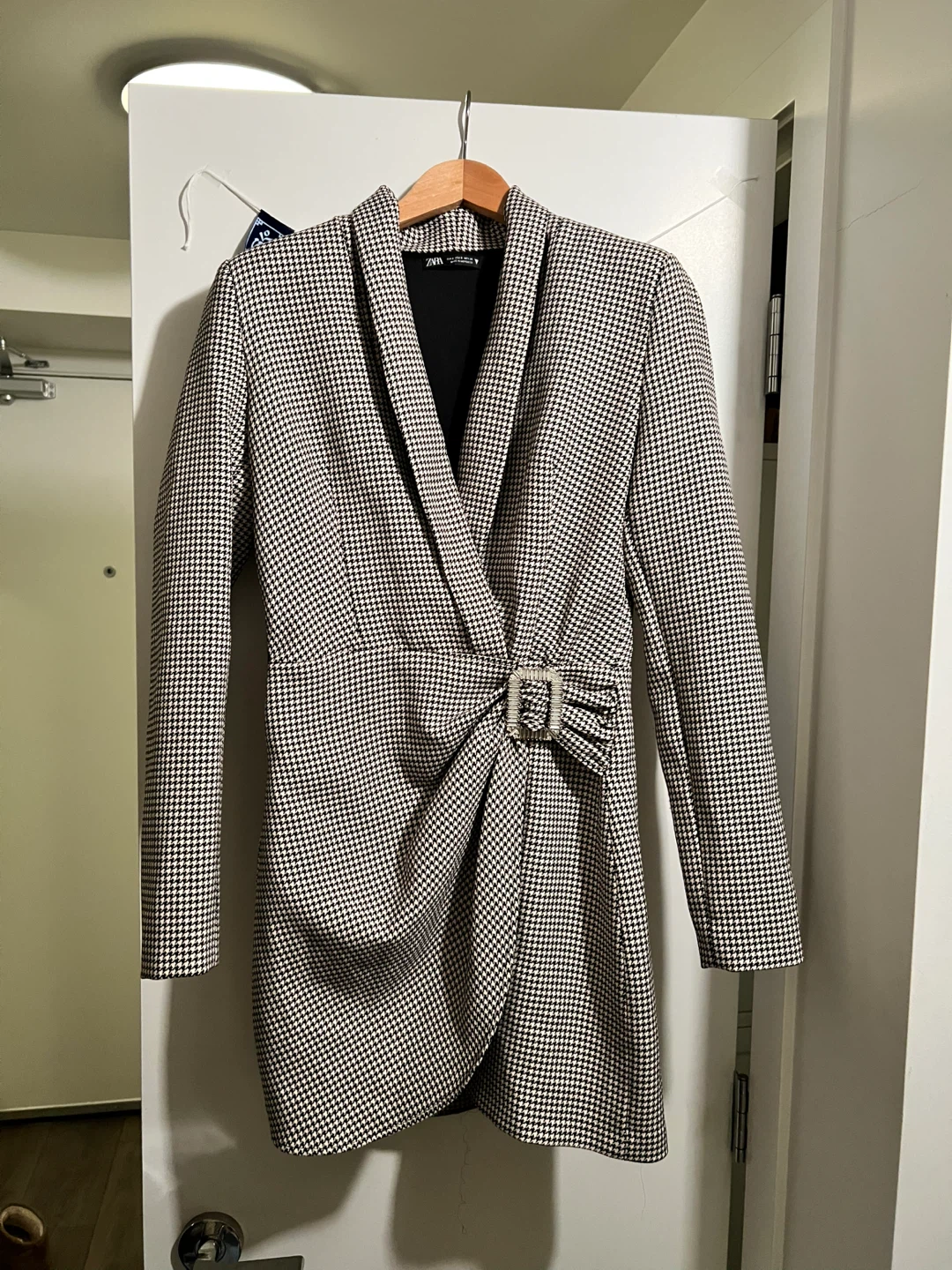 Zara Houndstooth Blazer Dress - Size S