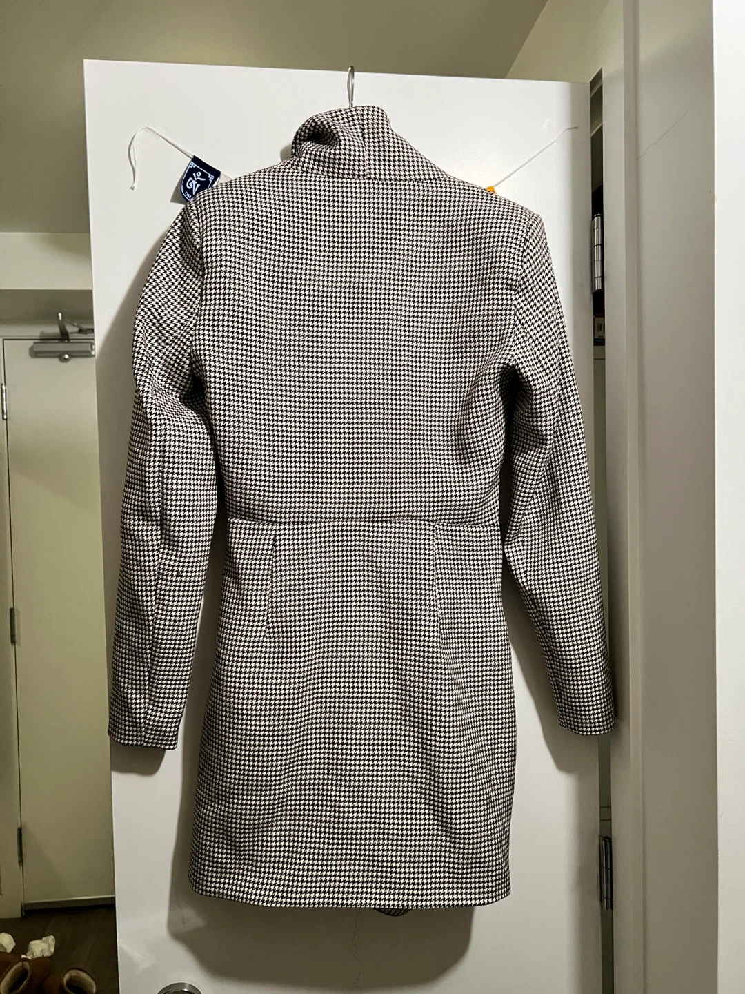 Zara Houndstooth Blazer Dress - Size S - photo 3