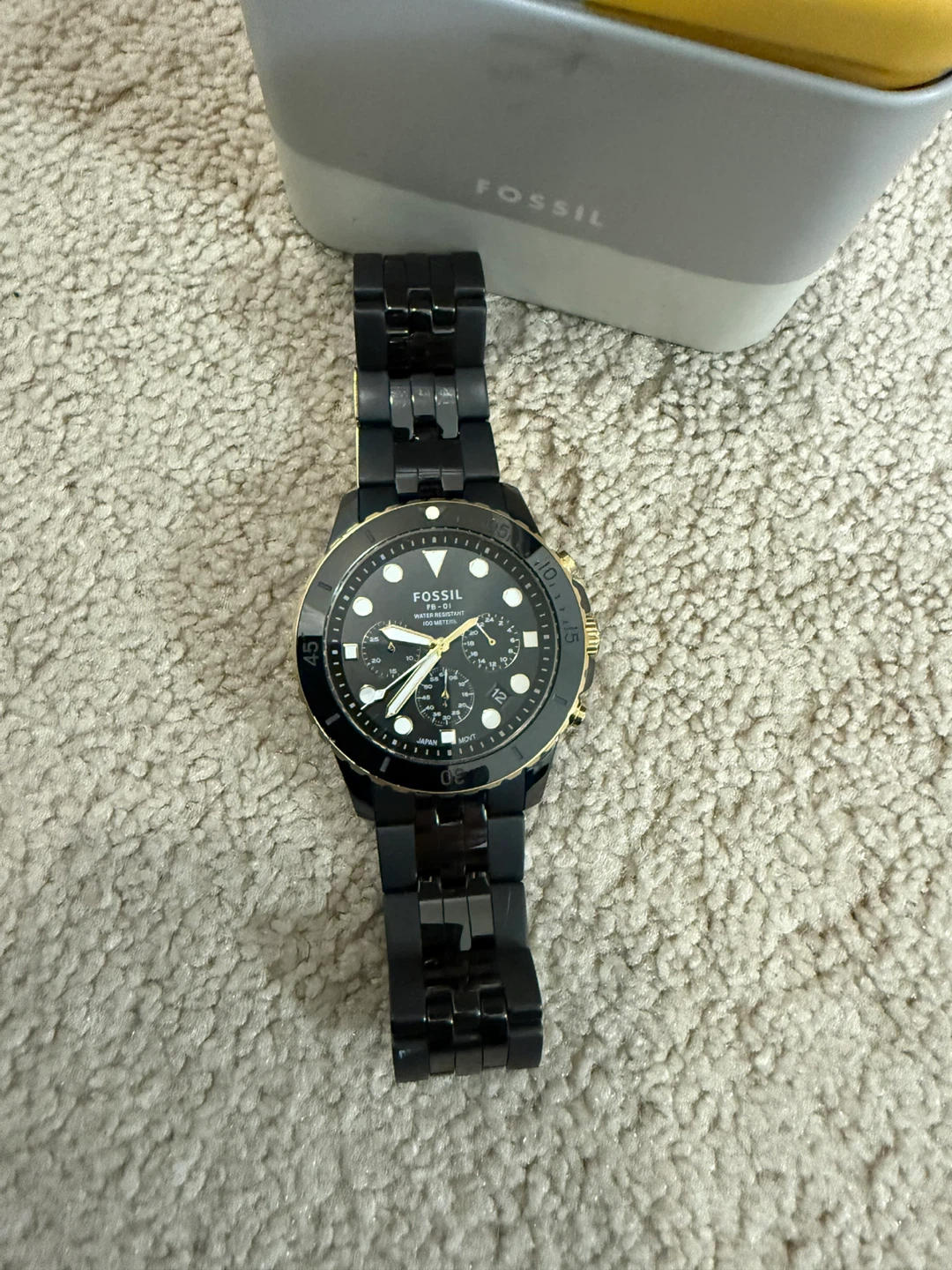 Fossil FB-01 Black & Gold Watch CE5024 - New! - photo 3