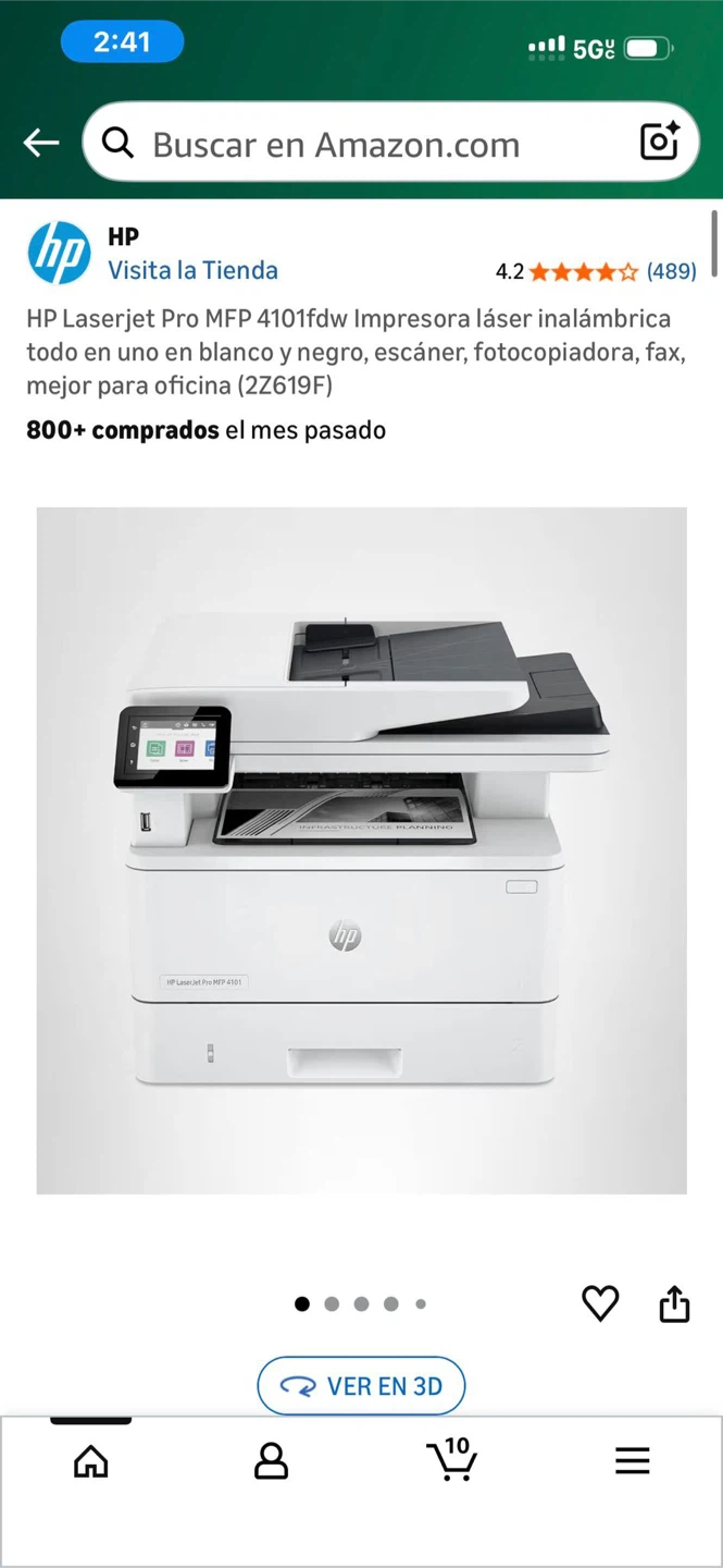 HP LaserJet Pro MFP 4101fdw Printer - photo 3