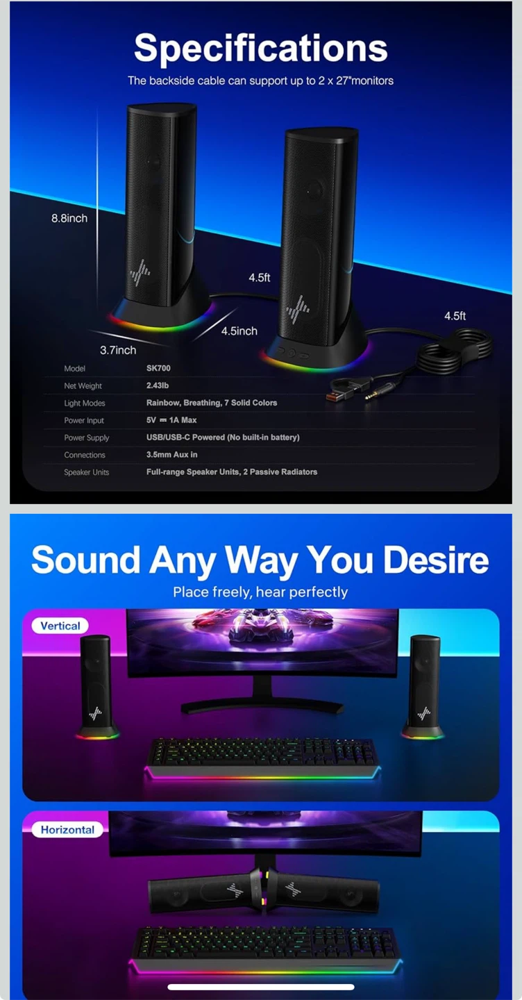 SK700 USB Powered Speakers - photo 3