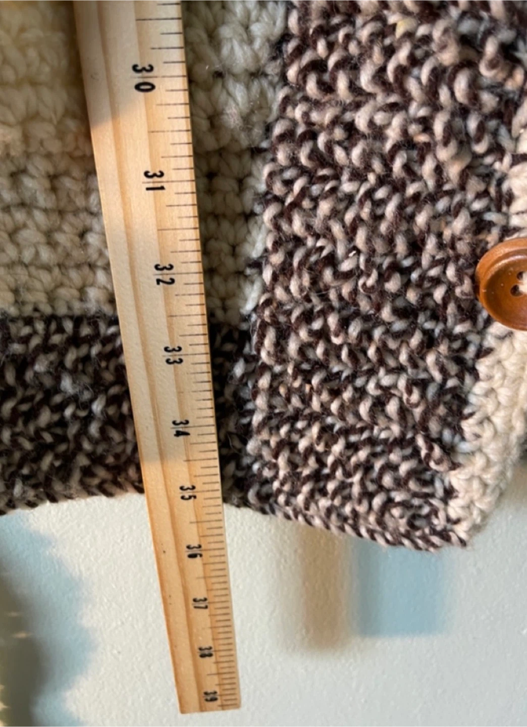 Handmade Crochet Cardigan - Beige & Brown - photo 4