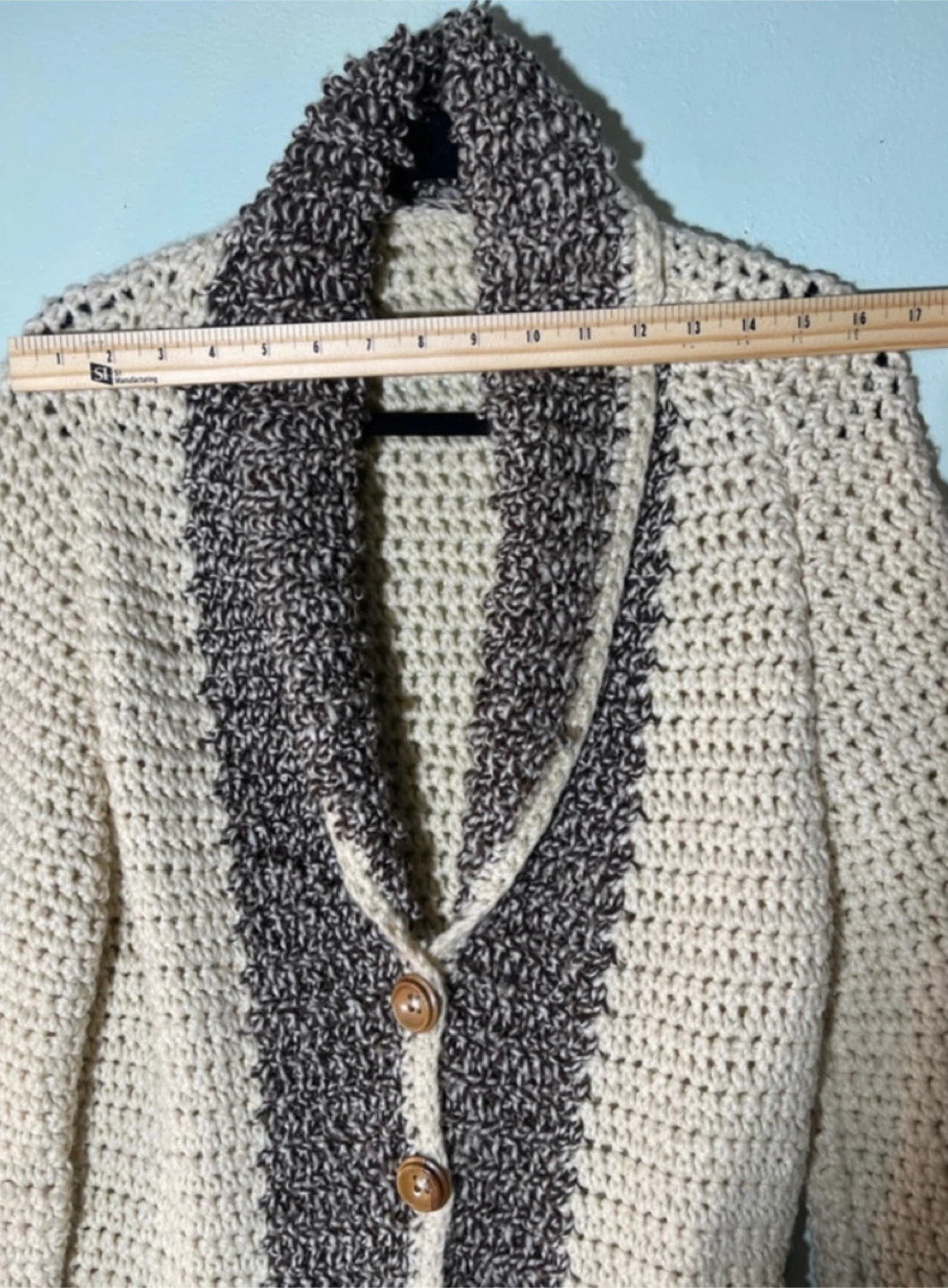 Handmade Crochet Cardigan - Beige & Brown - photo 5
