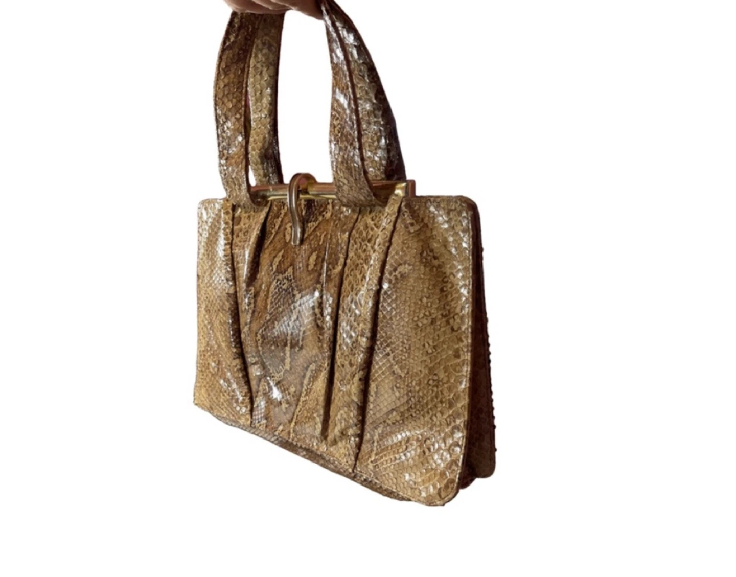 Vintage Snakeskin Handbag Made in Argentina - photo 3