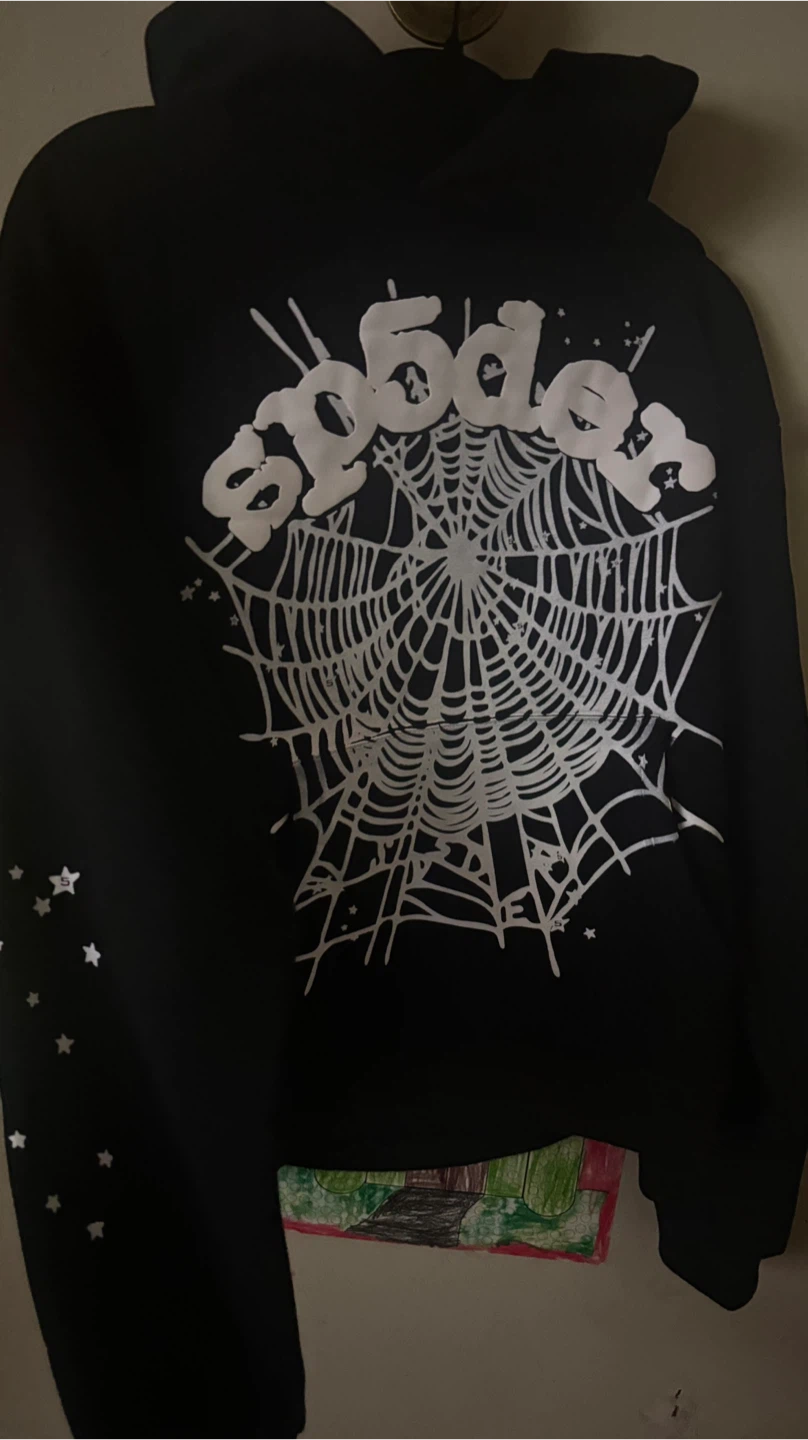 Sp5der Black Hoodie Size M
