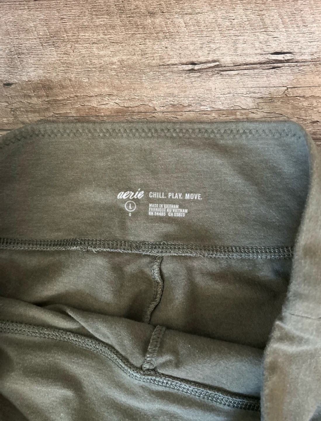 Aerie Olive Green Leggings - Size L - photo 2