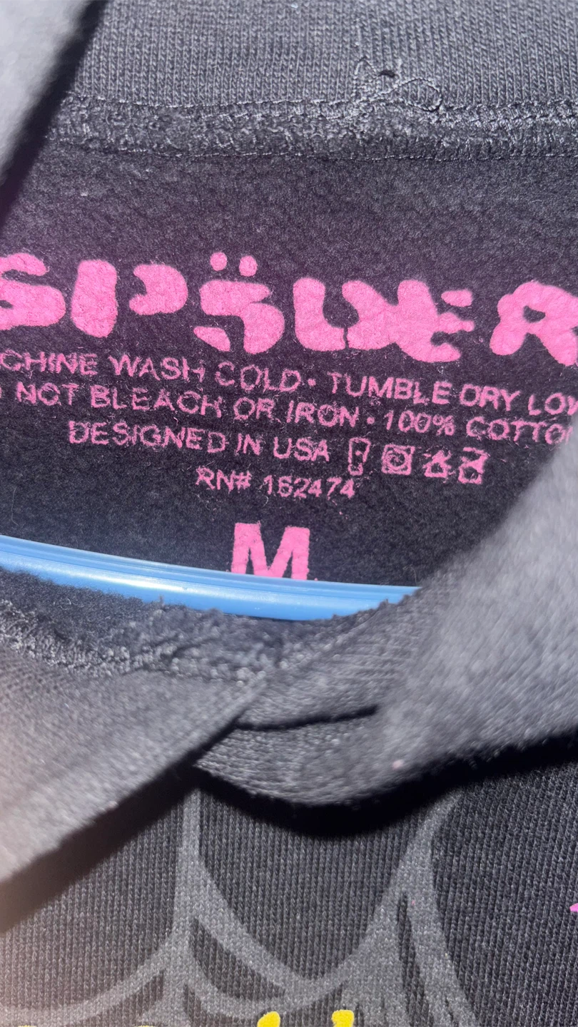 SP5DER Black Hoodie Size M - photo 3