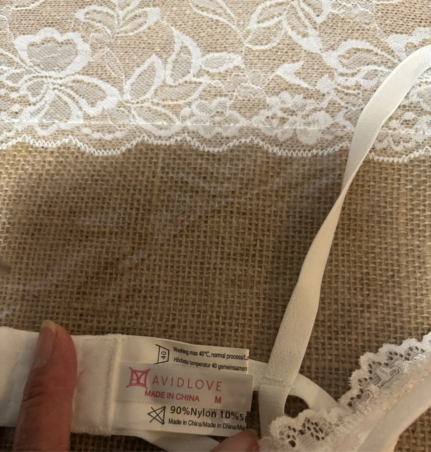 Avidlove White Lace Lingerie Set - Size M - photo 3