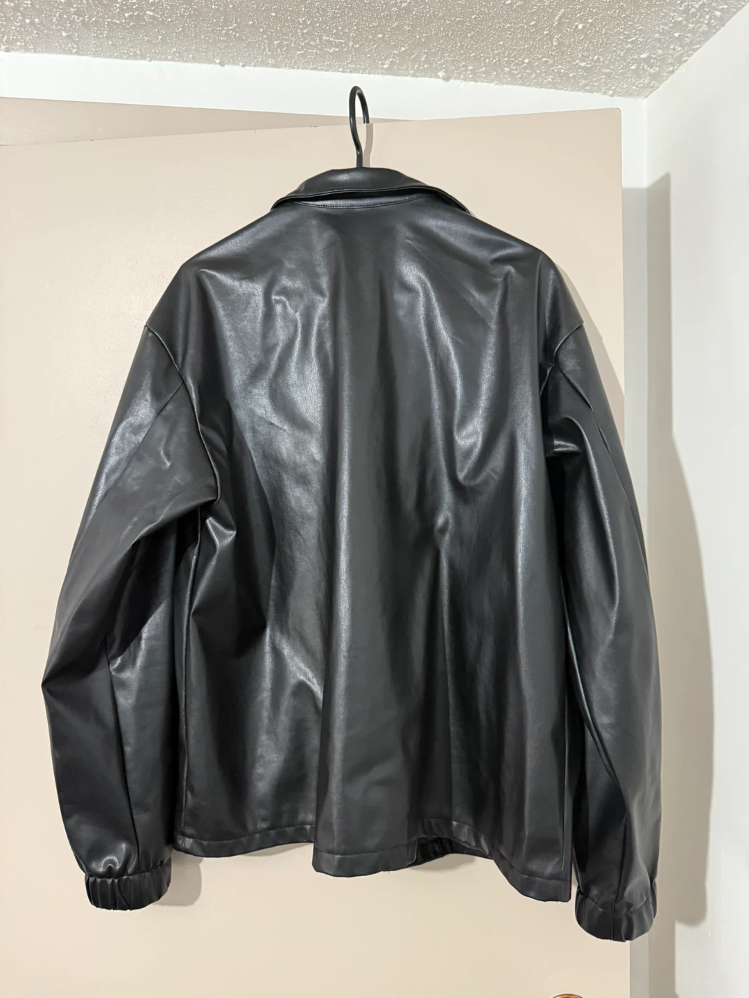 Black Faux Leather Jacket - photo 2