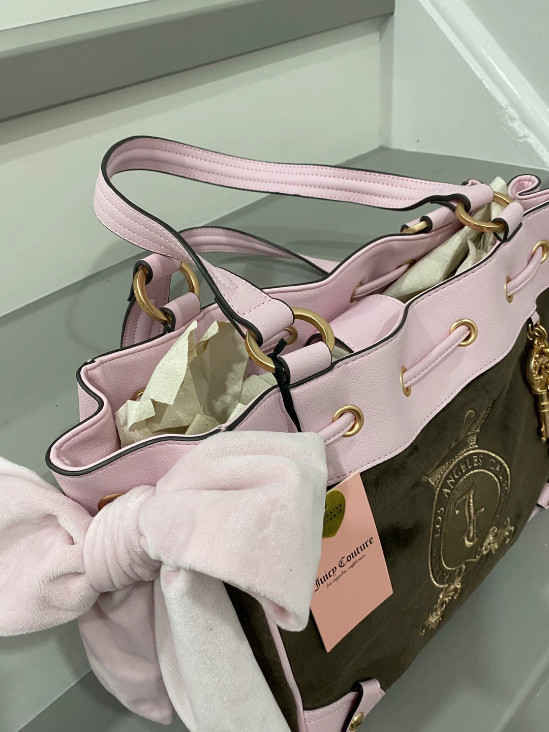 Juicy Couture  brown & Pink Bucket Bag - photo 4