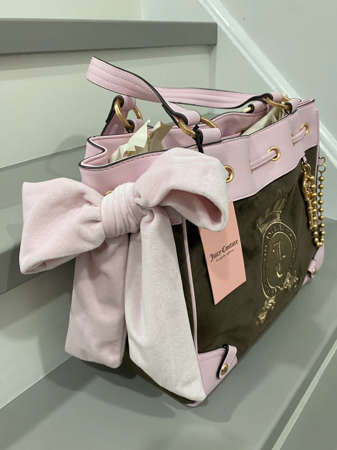 Juicy Couture  brown & Pink Bucket Bag - photo 3