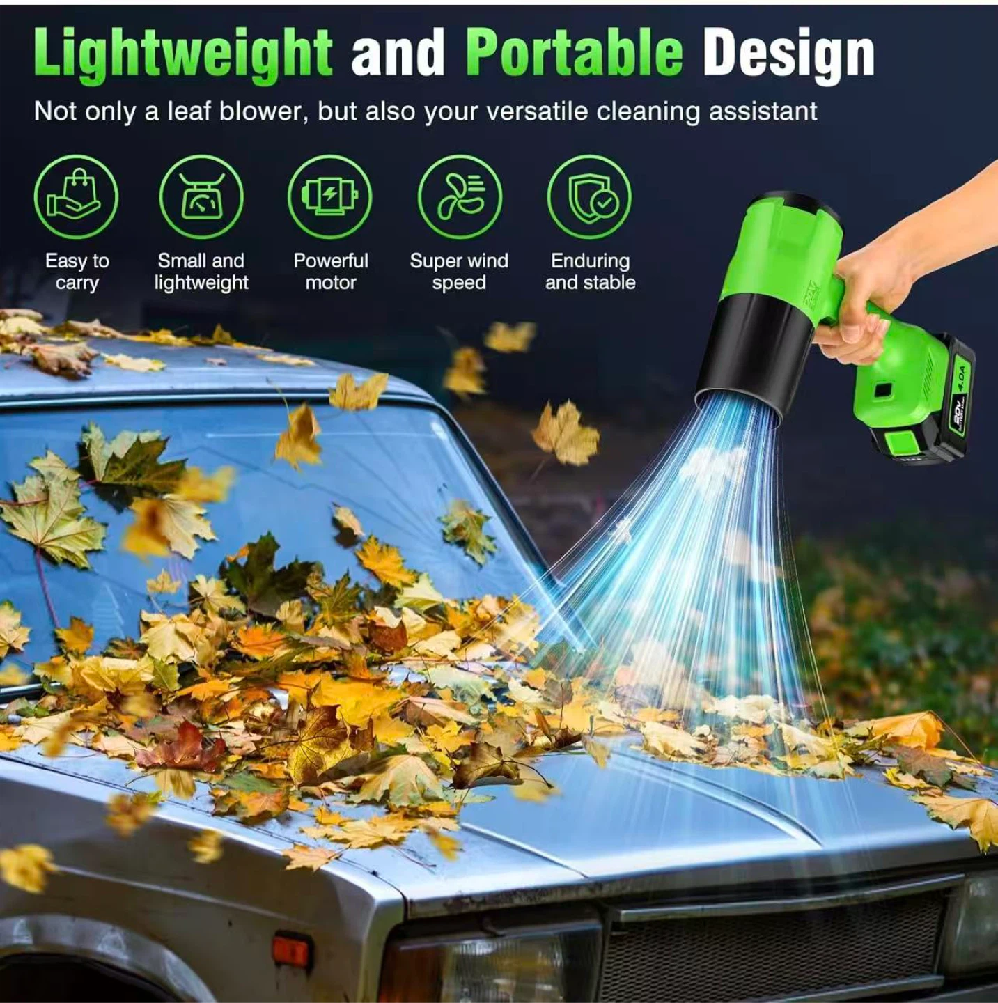 Handheld Leaf Blower - 20V 4.0A Battery - photo 5