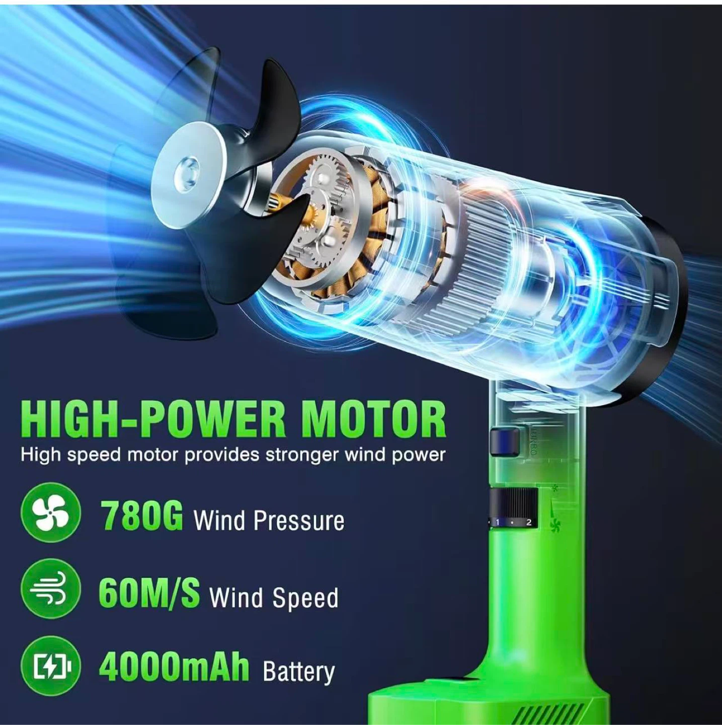 Handheld Leaf Blower - 20V 4.0A Battery - photo 2