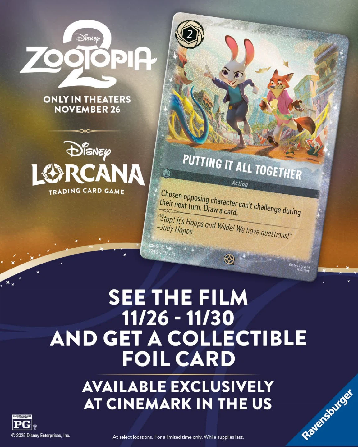 Zootopia 2 (Cinemark Exclusive) [Putting it All Together] Card - photo 3